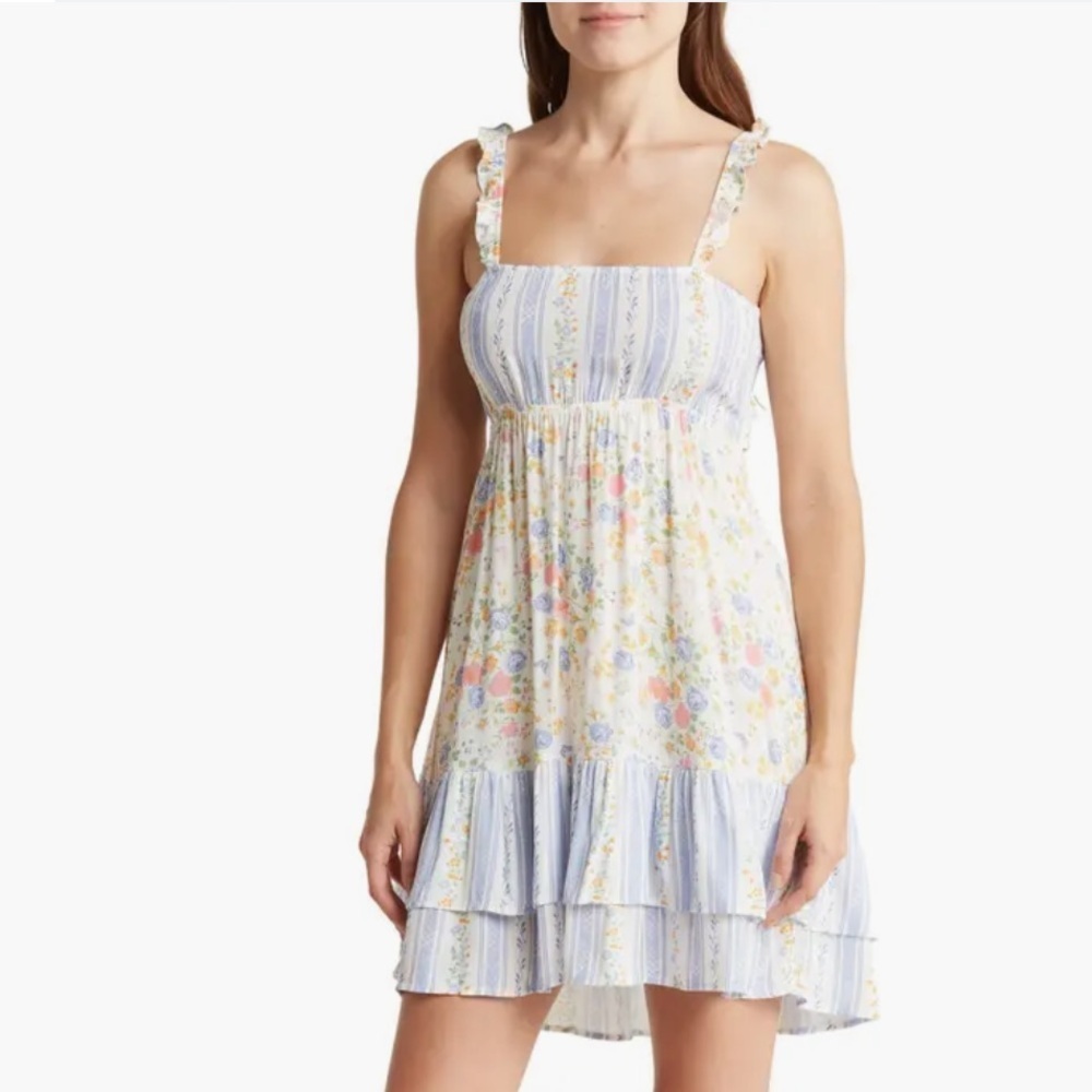 Maaji Backyard Spell Floral Cutout Swim Cover Up Dress Size Large NWT